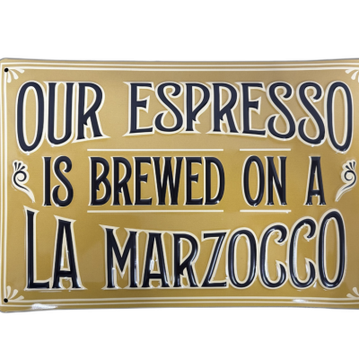 Metal La Marzocco Sign